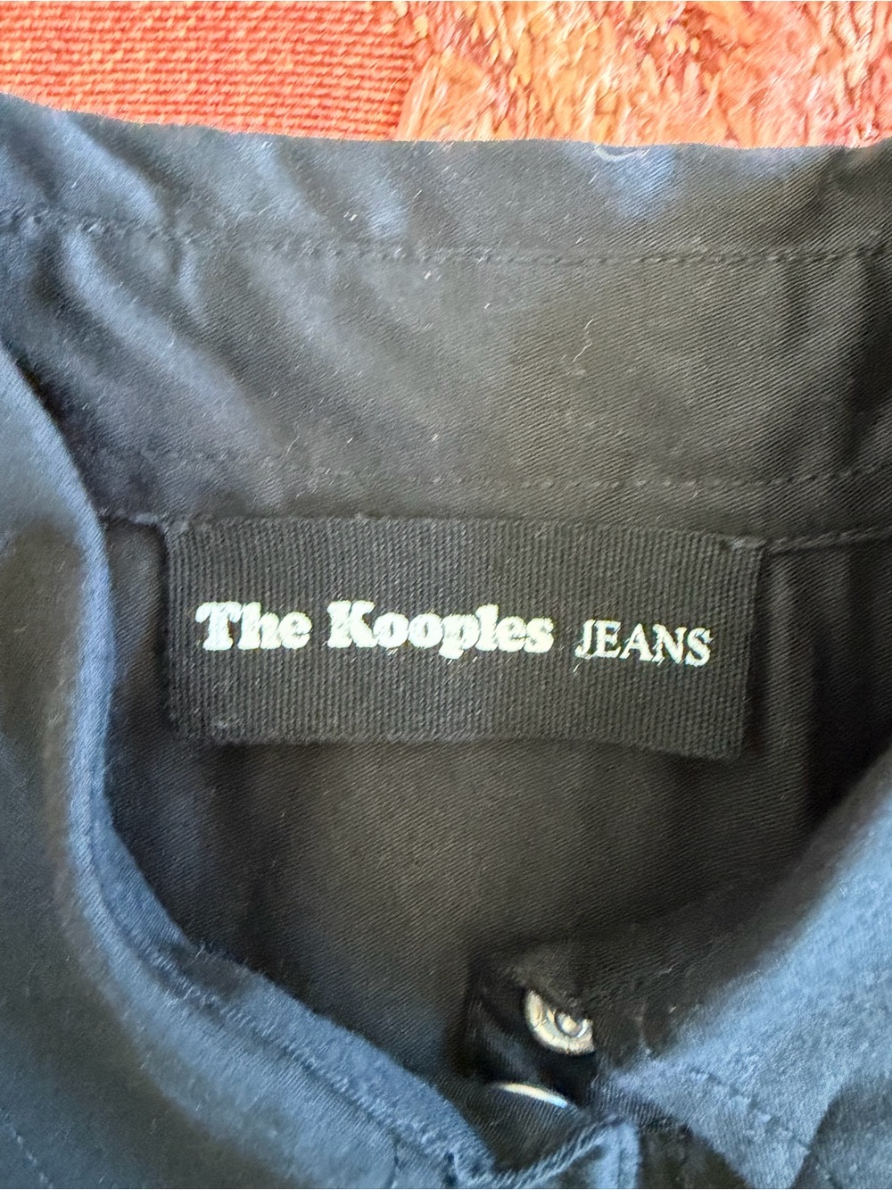 The Kooples embroidered black pearl snap shirt size M - Picture 4 of 8
